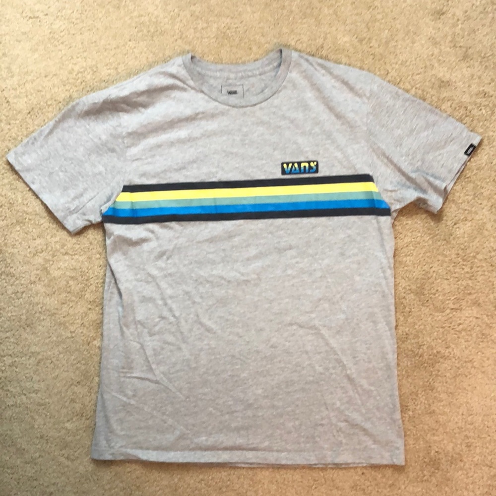 Men’s Vans Light Gray Short Sleeved T-Shirt, Size-L “Slim Fit”